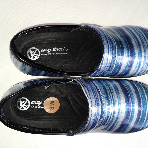 Marble blue clogs work nurse slip on shoes size 8 - Picture 13 of 16